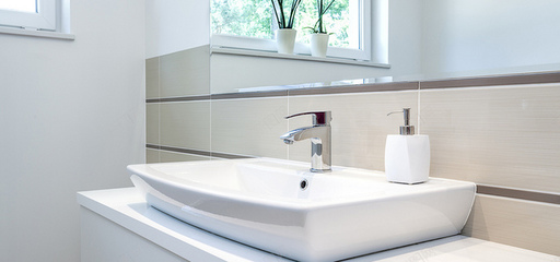 室内绿色植物与洗手台 摄影视角下的装潢设计美学